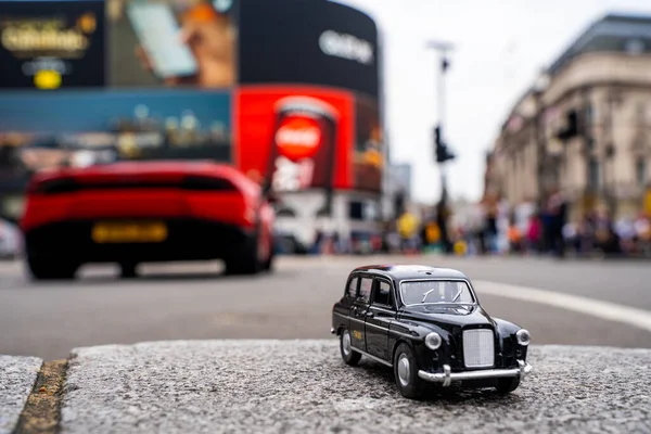 July 2019 London Beautiful London Traffic Traditional Black Cab Driving — Stock Photo, Image