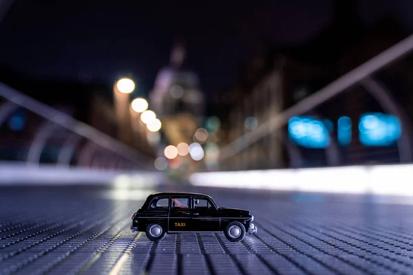Mai 2019 London Großbritannien Londoner Verkehr Der Nacht Black Cab — Stockfoto