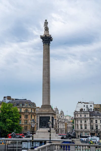 Trafalgar Square Con Columna Nelson Londres Reino Unido —  Fotos de Stock