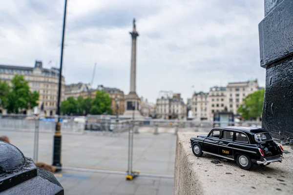 July 2019 London Beautiful London Traffic Traditional Black Cab Driving — Stock Photo, Image