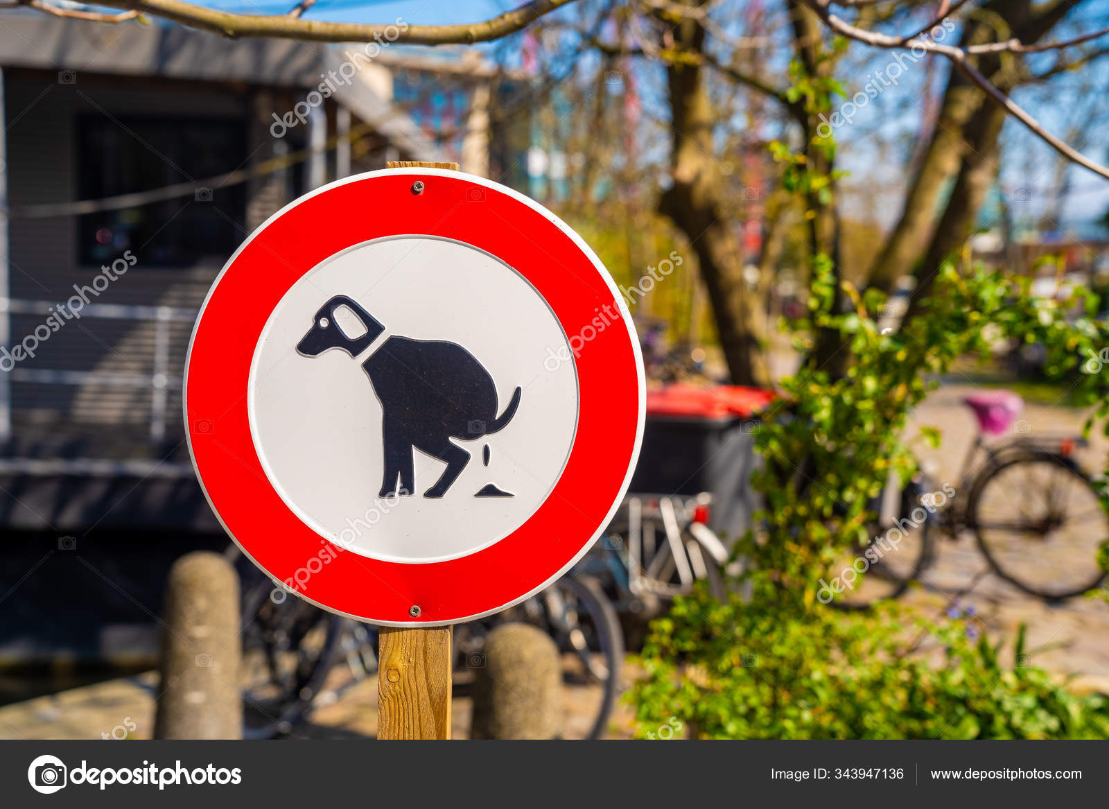 Poop Sign Amsterdam Netherlands Stock Photo by 343947136
