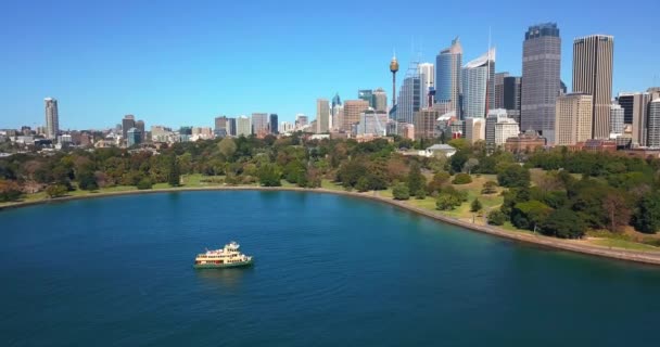 Városkép Sydney Ről Ausztráliáról Sydney Operaházával Harbour Bridge Del Sydney — Stock videók