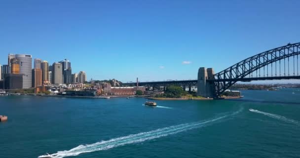 Imagem Paisagem Urbana Sydney Austrália Com Sydney Opera House Harbour — Vídeo de Stock