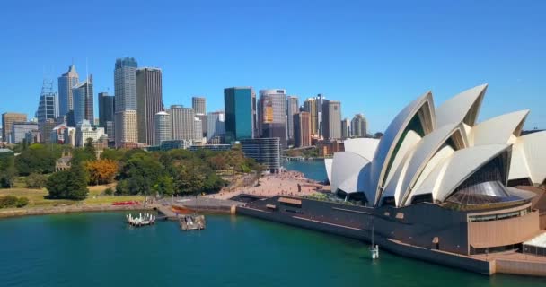 Imagem Paisagem Urbana Sydney Austrália Com Sydney Opera House Harbour — Vídeo de Stock