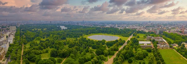 Чудовий Вигляд Повітря Лондона Зверху Гайд Парком Оточенні Магічного Міста — стокове фото