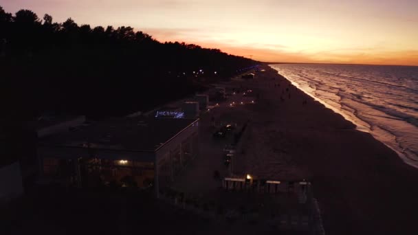 Beach Lounge Restaurant Gelegen Aan Het Strand Aan Zee — Stockvideo