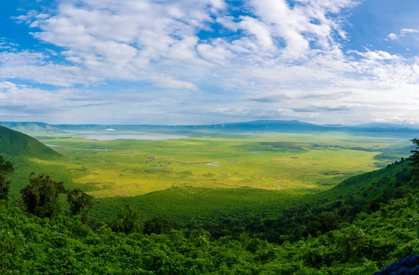 View Ngorongoro Crater Tanzania East Africa Unesco World Heritage Site — Stock Photo, Image