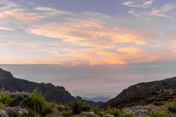 Bellissimo Paesaggio Della Tanzania Kenya Dalla Montagna Del Kilimangiaro Rocce — Foto Stock
