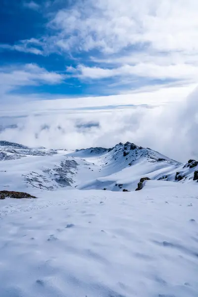 Paesaggio Innevato Sulla Cima Del Kilimangiaro Tanzania — Foto Stock