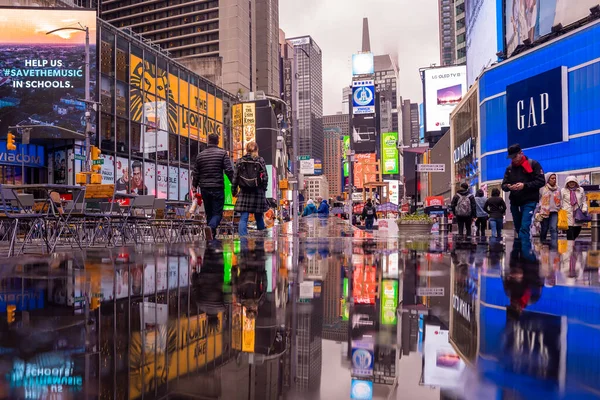 New York City Mei 2019 Times Square Drukte Verkeer Een — Stockfoto
