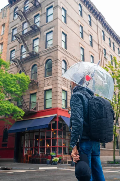 Genç Kız Greenwich Village Bedford Caddesi Nin Köşesinde Grove Caddesi — Stok fotoğraf