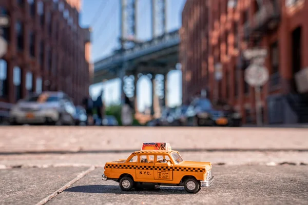 New York Usa May 2019 Taxi Model Parked Washington Street — Stock Photo, Image