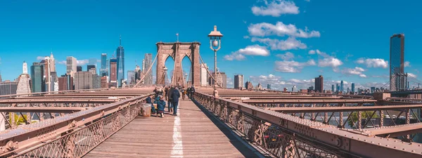 Brooklyn Bridge New York Usa Maj 2019 Panoramautsikt Över Brooklyn — Stockfoto