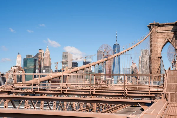 Brooklyn Bridge Nueva York Mayo 2019 Vista Cerca Del Puente — Foto de Stock