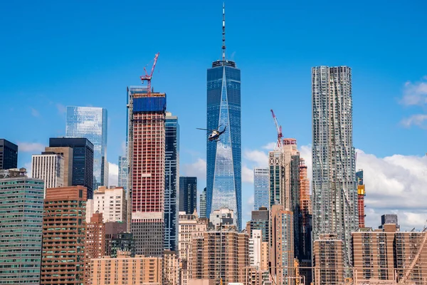 Vista Grattacielo Manhattan Dal Ponte Brooklyn — Foto Stock