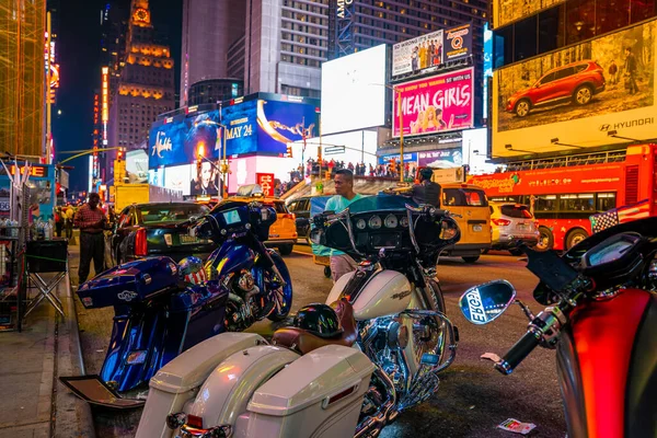 Manhattan New York Usa Maj 2019 Gruppmotorcykel Cykel Fordon Times — Stockfoto