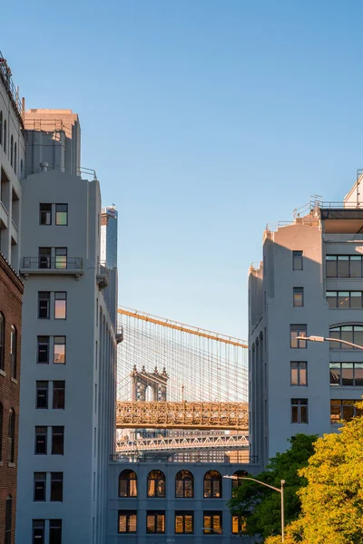 Närbild Brooklyn Bron Från Brooklyn Parken — Stockfoto