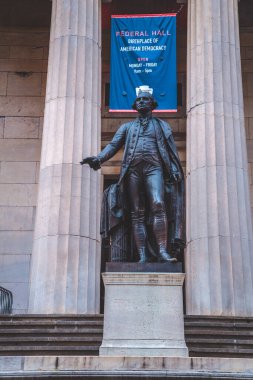 Federal Hall ve George Washington heykeli New York, ABD