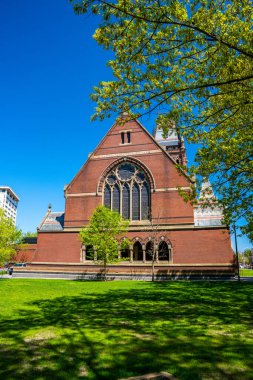 Cambridge 'deki Harvard Üniversitesi Tarihi Binası, Massachusetts, ABD.