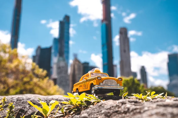 Нью Йорк Сша Травня 2019 Жовтий Класичний Зразок Таксі Припаркований — стокове фото