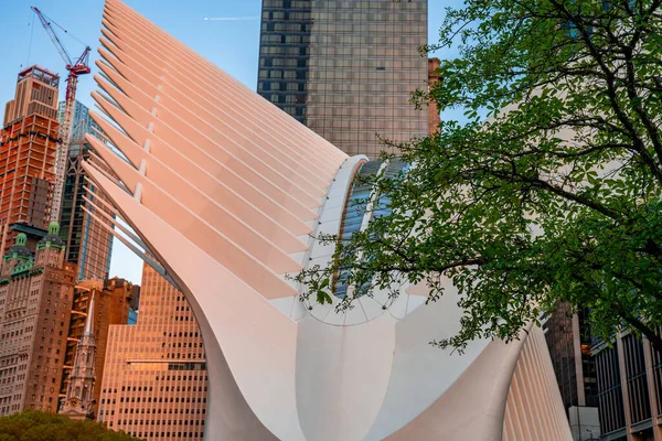 Nova Iorque Eua Março 2020 Vista Dos Detalhes Arquitetura Oculus — Fotografia de Stock