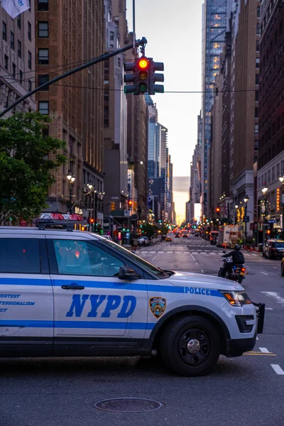 New York City Mayıs 2019 Gece Times Meydanı Yakınlarında Manhattan — Stok fotoğraf