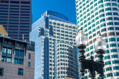 Boston Massachusetts şehir merkezinde gökdelenler