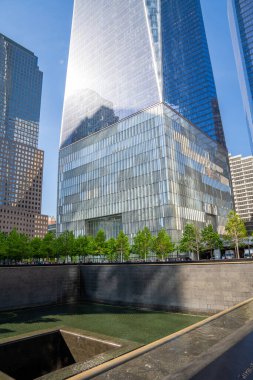 New York, ABD. 20 Mart 2020. New York 'taki Lower Manhattan ve One World Trade Center, ABD. Özgürlük Kulesi 'nin görüntüsü.