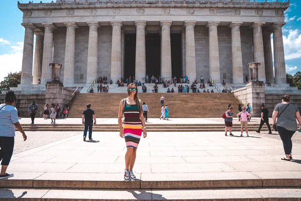 Washington Mayıs 2019 Washington Daki National Mall Lincoln Memorial Keşfeden — Stok fotoğraf