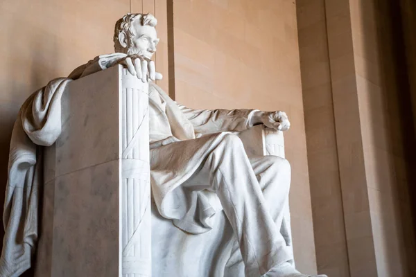 Statue Abraham Lincoln Intérieur Lincoln Memorial Construite Honneur 16E Président — Photo