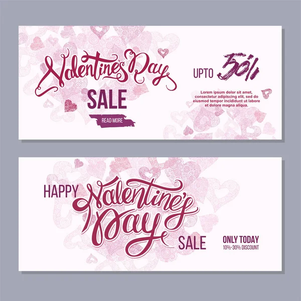 Glücklicher Valentinstag-Flyer — Stockvektor