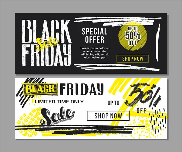 Black Friday sale advertising — Stock Vector