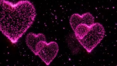 parlayan kalpler arka plan.