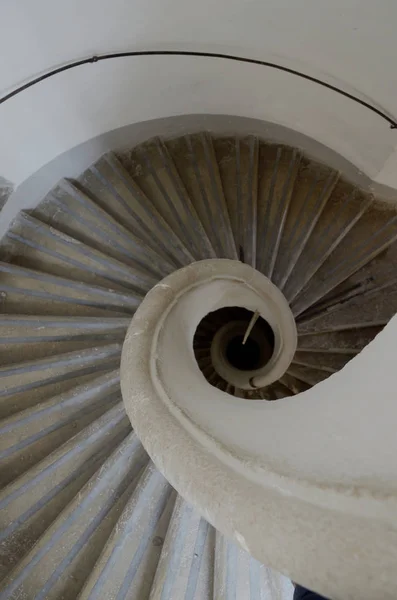 The spiral stairs up and down