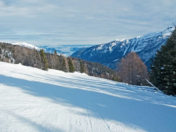 Olasz Alpokban Síelés — Stock Fotó