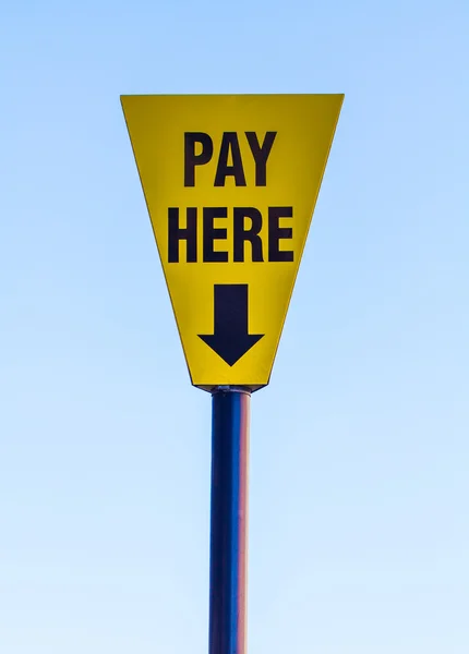 A Pay Here Sign