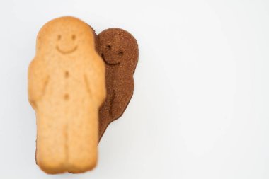 Arsız siyah-beyaz kurabiye adamlar.