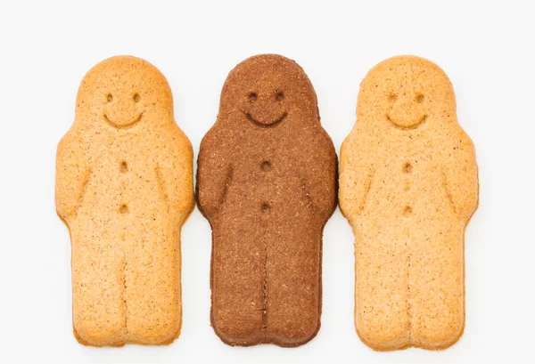 Satır çok ırklı zencefilli kurabiye adam