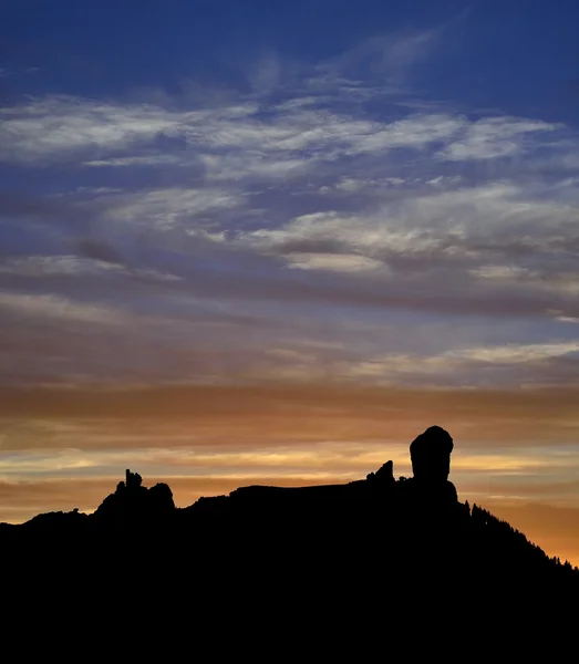 İnanılmaz gün batımı, Roque Nublo — Stok fotoğraf