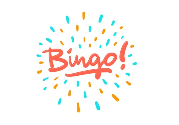 Bingo vector logo postal con efecto de salpicadura — Vector de stock