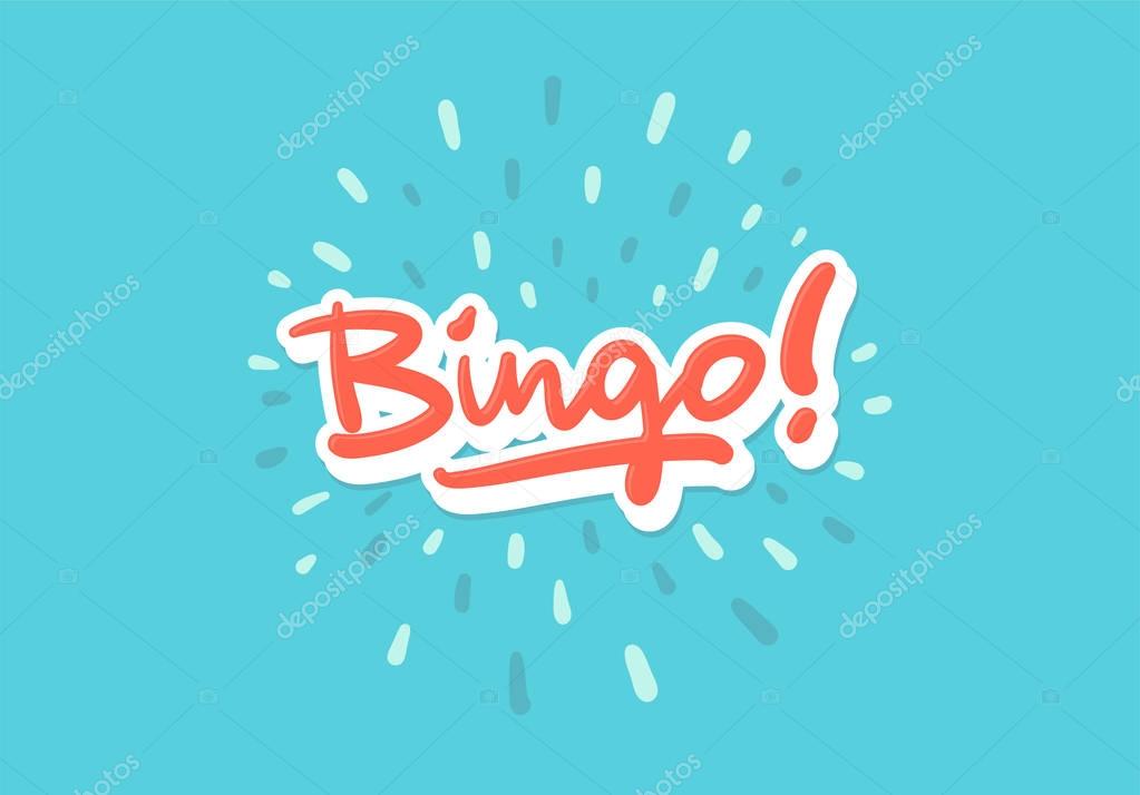 Bingo vector logo postcard with splash effect