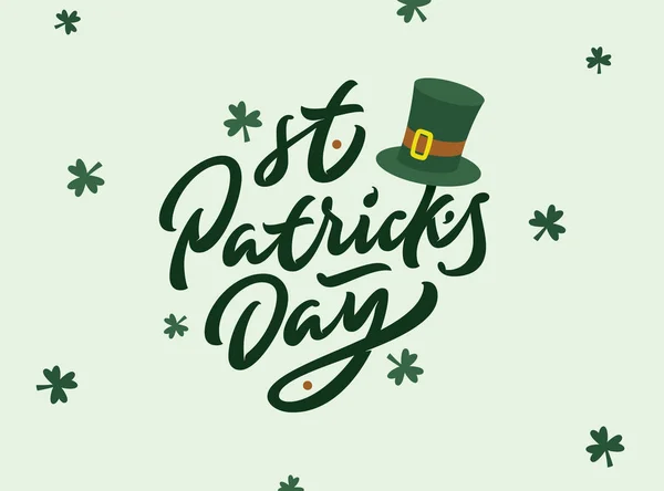 Joyeuse Saint Patricks Day. Lettrage premium . — Image vectorielle