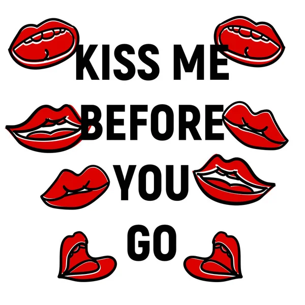 Kırmızı dudaklar mounth poster öp beni gitmeden önce