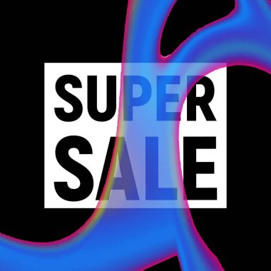 Satılık kartı sıvı şekiller hipster renklerle. Hediye zımbalayınca ilgili poster. 