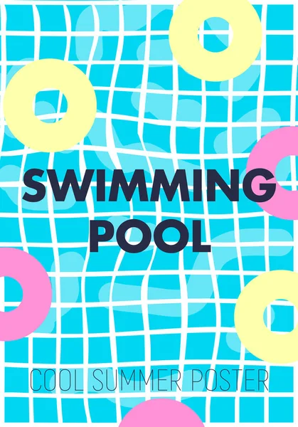 Cartel de piscina para el verano — Archivo Imágenes Vectoriales