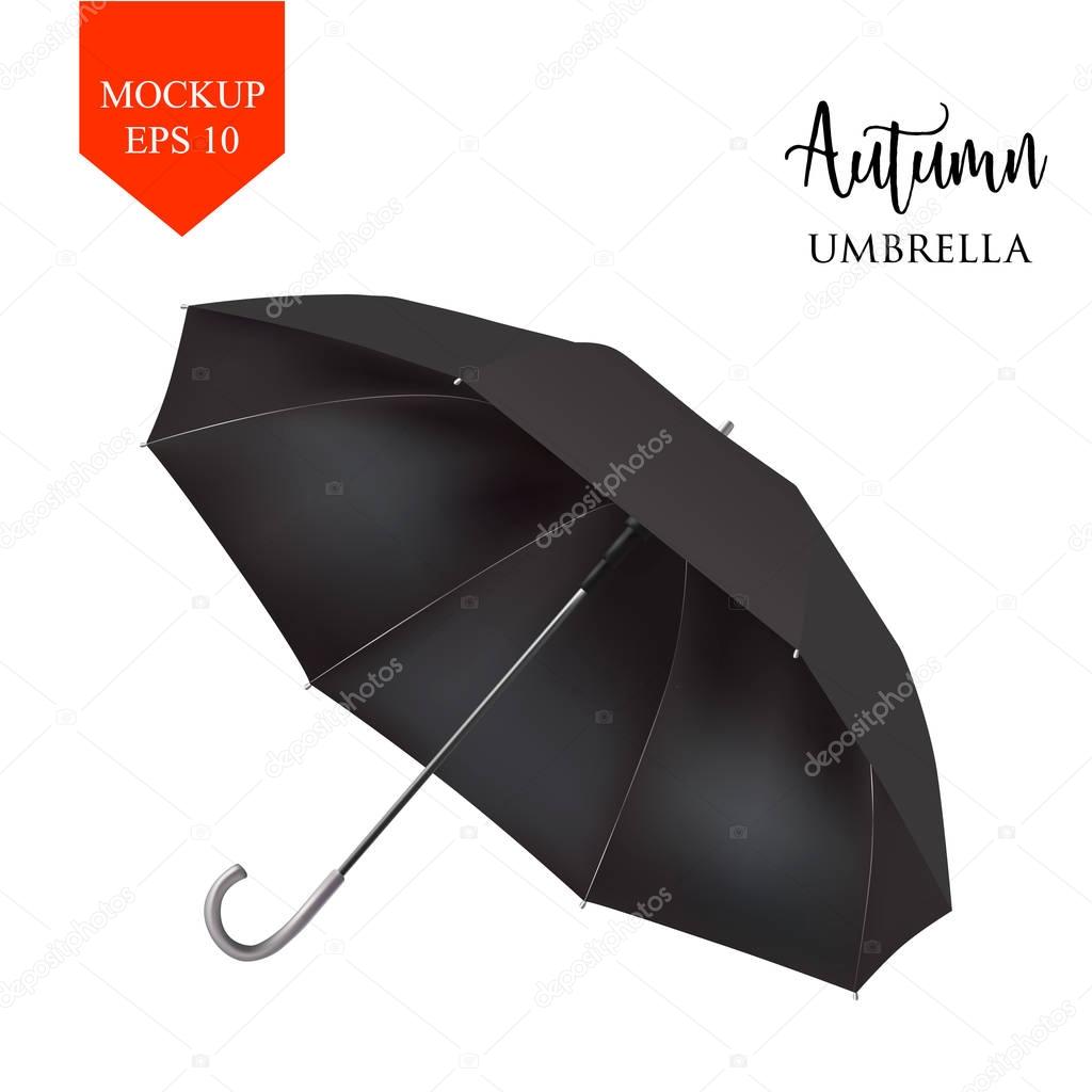 Download Vector Blank Classic Opened Round Rain Umbrella ,Parasol ...