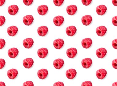 Vektör gerçekçi ahududu seamless modeli izole