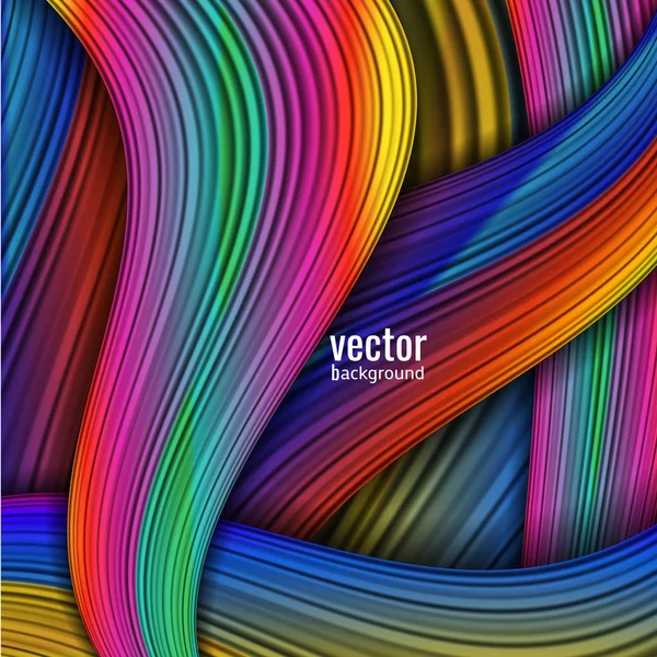 Fondo de ondas abstractas vectoriales. Objeto de fondo de pantalla de colores — Vector de stock