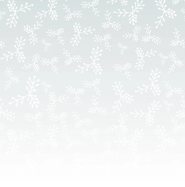 Vector blanco invierno nieve ilustración objeto sobre fondo azul . — Vector de stock