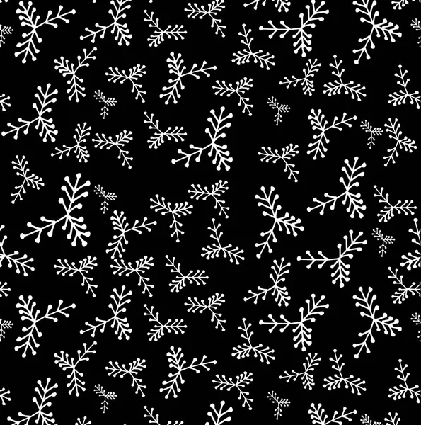 Vektorobjekt vit vinter snö illustration på svart bakgrund — Stock vektor